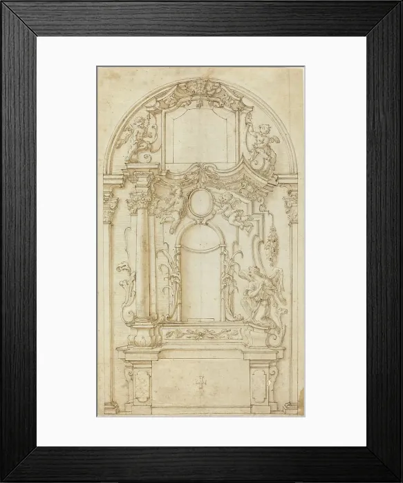 Framed Print : Study for an Altar and a Reredos. Creator: Unknown Framed Print : Study for an Altar and a Reredos. Creator: Unknown