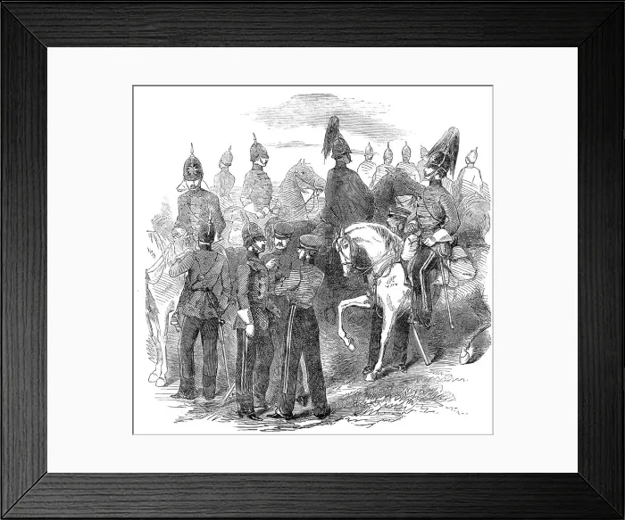 Framed Print : New Cavalry Corps. - the Mounted Staff, 1854. Creator: Unknown Framed Print : New Cavalry Corps. - the Mounted Staff, 1854. Creator: Unknown