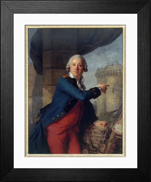Framed Print : Jean-Henri Masers, chevalier de Latude (1725-1805), montrant la Bastille, 1789. Creator: Antoine Vestier Framed Print : Jean-Henri Masers, chevalier de Latude (1725-1805), montrant la Bastille, 1789. Creator: Antoine Vestier