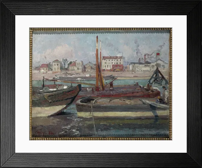 Framed Print : The Seine, at Quai de la Rapee, 1884. Creator: Unknown Framed Print : The Seine, at Quai de la Rapee, 1884. Creator: Unknown
