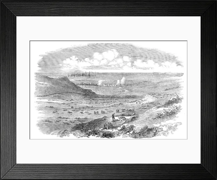 Framed Print : The Field of the Alma, after the Battle, sketched by an officer of the 21st N.B. Fusiliers, 1854. Creator: Unknown Framed Print : The Field of the Alma, after the Battle, sketched by an officer of the 21st N.B. Fusiliers, 1854. Creator: Unknown
