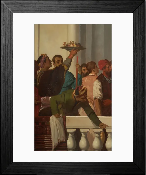 Framed Print : Venetian style feast (left part), between 1846 and 1851. Creator: Louis Candide Boulanger Framed Print : Venetian style feast (left part), between 1846 and 1851. Creator: Louis Candide Boulanger