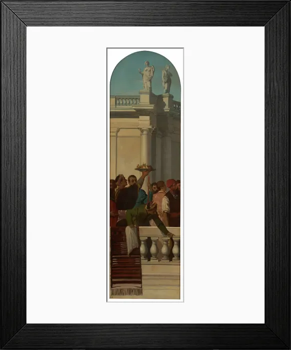 Framed Print : Venetian style feast (left part), between 1846 and 1851. Creator: Louis Candide Boulanger Framed Print : Venetian style feast (left part), between 1846 and 1851. Creator: Louis Candide Boulanger