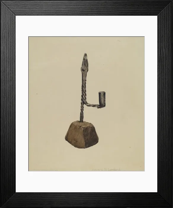 Framed Print : Candle Holder, c. 1937. Creator: Howard Lumbard Framed Print : Candle Holder, c. 1937. Creator: Howard Lumbard