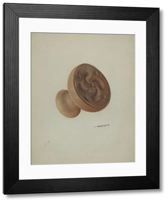 Framed Print : Pa. German Butter Mold, 1935 / 1942. Creator: C. Mansfield Framed Print : Pa. German Butter Mold, 1935 / 1942. Creator: C. Mansfield