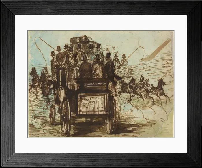 Framed Print : The Brighton Coach. Creator: Constantin Guys
