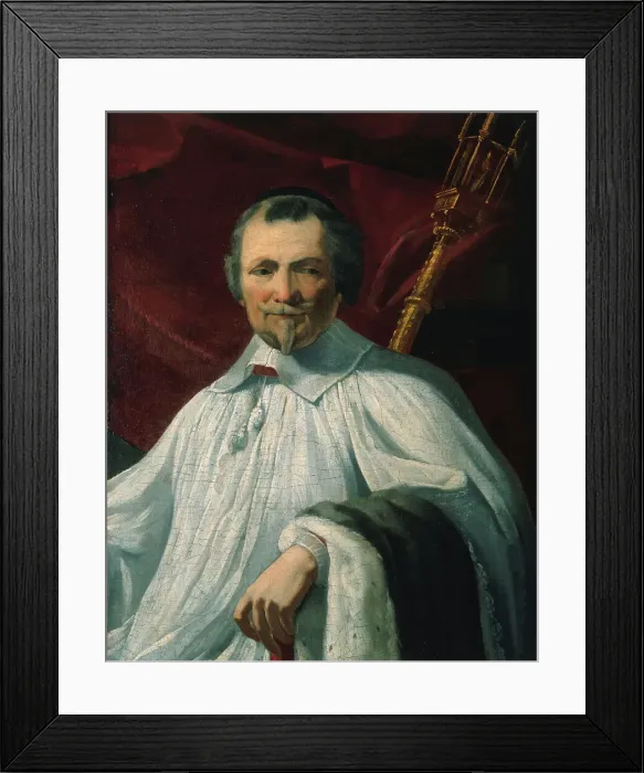 Framed Print : Portrait de Michel de Le Masle (1587-1662), chanoine de Notre-Dame de Paris, secrétaire de... c1646 Creator: Simon Vouet Framed Print : Portrait de Michel de Le Masle (1587-1662), chanoine de Notre-Dame de Paris, secrétaire de... c1646 Creator: Simon Vouet
