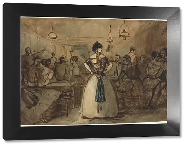 Officers and Courtesans in an Interior, 19th century. Creator: Constantin Guys