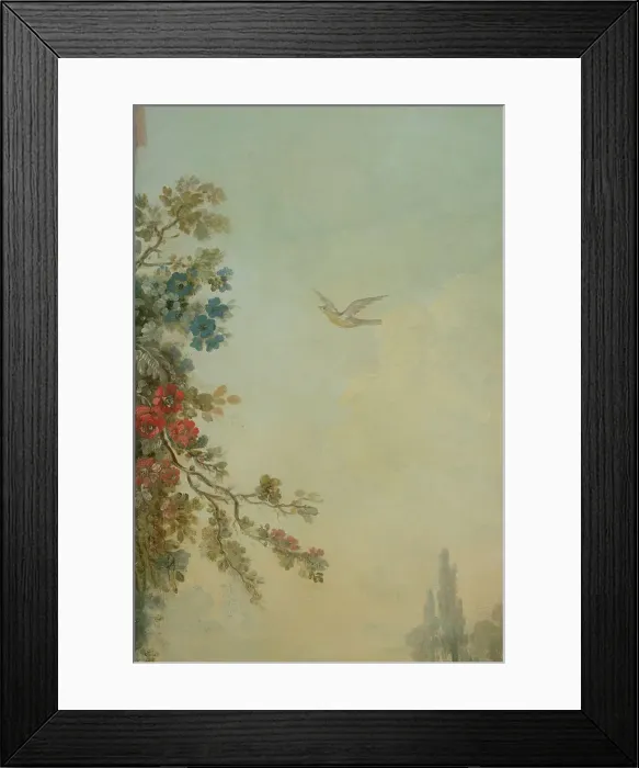 Framed Print : Paysage au chien, between 1765 and 1770. Creators: Jean Baptiste Marie Huet, Jean-Honore Fragonard Framed Print : Paysage au chien, between 1765 and 1770. Creators: Jean Baptiste Marie Huet, Jean-Honore Fragonard
