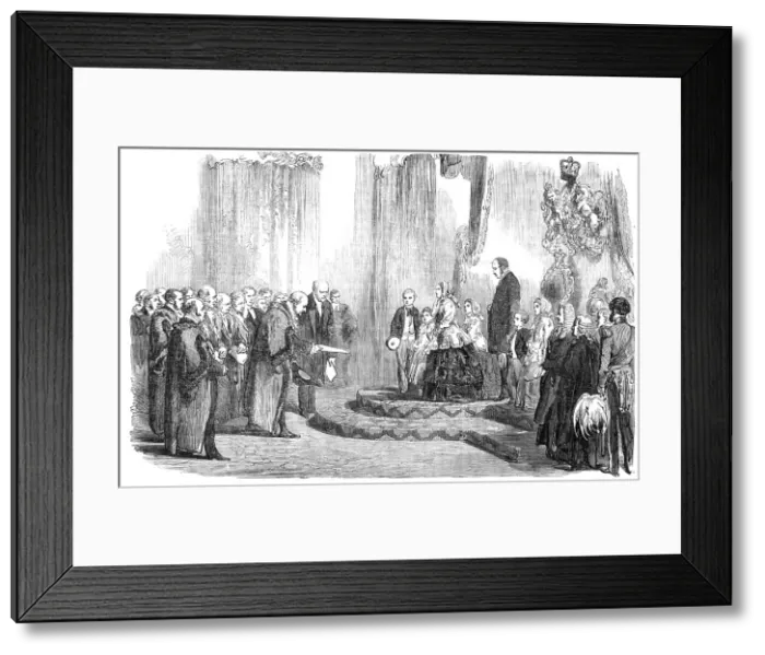 Framed Print : Presentation of Addresses to Her Majesty, at the Station Hotel, Hull, 1854. Creator: Unknown Framed Print : Presentation of Addresses to Her Majesty, at the Station Hotel, Hull, 1854. Creator: Unknown