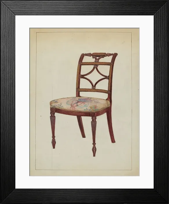 Framed Print : American Chair, 1935 / 1942. Creator: Florence Neal Framed Print : American Chair, 1935 / 1942. Creator: Florence Neal