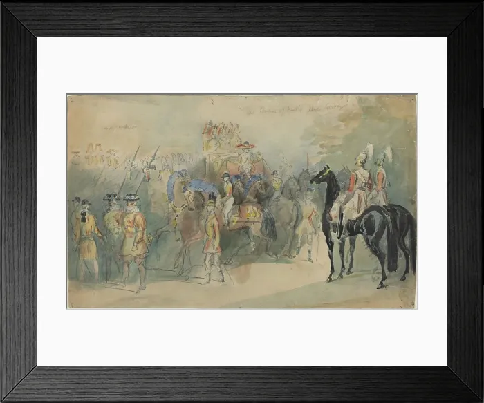 Framed Print : The Duchess of Kent's State Carriage. Creator: Constantin Guys Framed Print : The Duchess of Kent's State Carriage. Creator: Constantin Guys