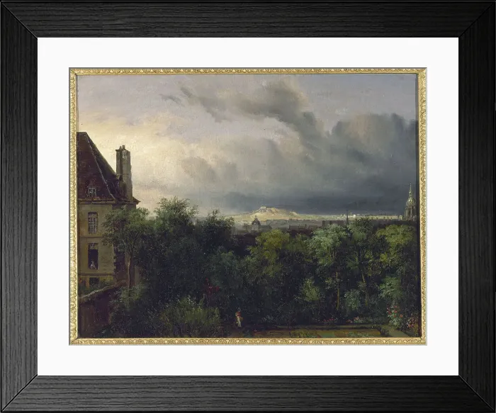 Framed Print : View of Paris, taken from Montparnasse, 1829. Creator: Unknown
