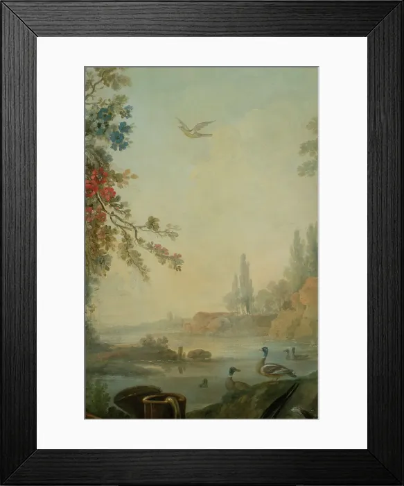 Framed Print : Paysage au chien, between 1765 and 1770. Creators: Jean Baptiste Marie Huet, Jean-Honore Fragonard Framed Print : Paysage au chien, between 1765 and 1770. Creators: Jean Baptiste Marie Huet, Jean-Honore Fragonard