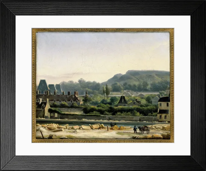 Framed Print : View of Saint-Louis Hospital and Buttes-Chaumont, c1830. Creator: Unknown Framed Print : View of Saint-Louis Hospital and Buttes-Chaumont, c1830. Creator: Unknown
