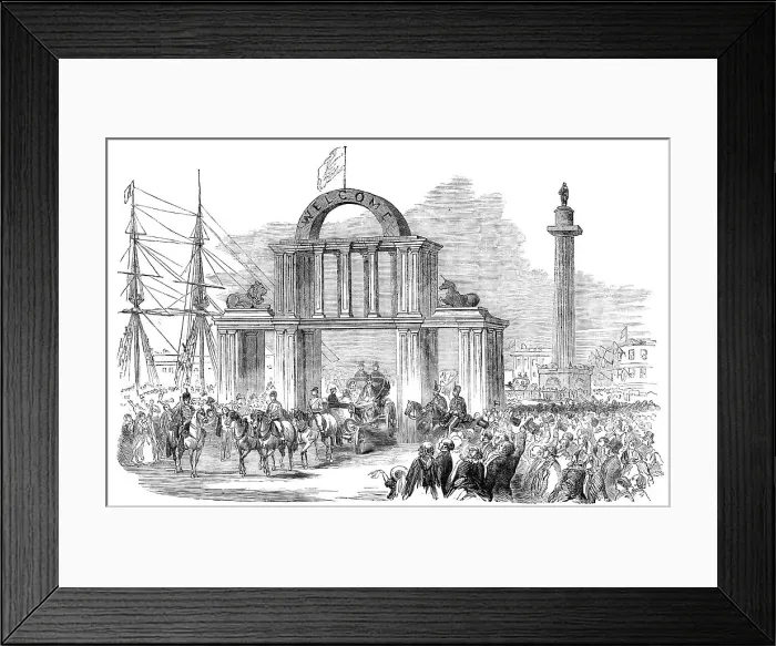 Framed Print : Arch in Whitefriars at the Wilberforce Column, Hull, 1854. Creator: Unknown Framed Print : Arch in Whitefriars at the Wilberforce Column, Hull, 1854. Creator: Unknown
