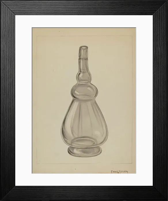 Framed Print : Wine Bottle, c. 1937. Creator: Frank Nelson Framed Print : Wine Bottle, c. 1937. Creator: Frank Nelson