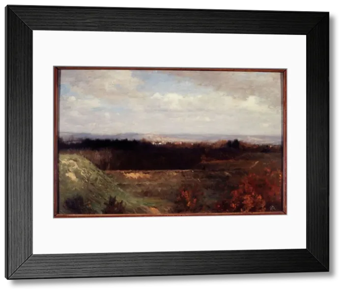 Framed Print : View of the Bois de Boulogne, from Boulevard Suchet, c1860. Creator: Unknown Framed Print : View of the Bois de Boulogne, from Boulevard Suchet, c1860. Creator: Unknown