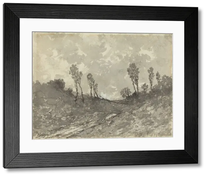 Framed Print : Road at Hérisson, 1911. Creator: Henri-Joseph Harpignies Framed Print : Road at Hérisson, 1911. Creator: Henri-Joseph Harpignies