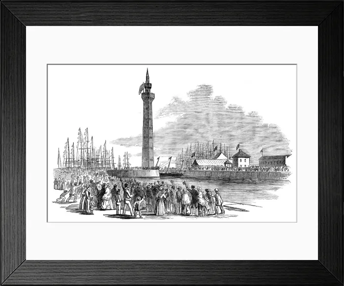 Framed Print : The Fairy Steamer entering Grimsby Dock, 1854. Creator: Unknown. The Fairy Steamer entering Grimsby Dock, 1854. Creator: Unknown Framed Print : The Fairy Steamer entering Grimsby Dock, 1854. Creator: Unknown. The Fairy Steamer entering Grimsby Dock, 1854. Creator: Unknown