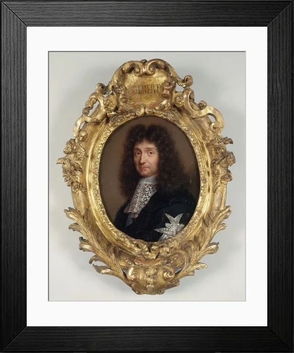 Framed Print : Portrait de Jean-Baptiste Colbert (1619-1683), homme politique, c1665. Creator: Ecole Francaise Framed Print : Portrait de Jean-Baptiste Colbert (1619-1683), homme politique, c1665. Creator: Ecole Francaise