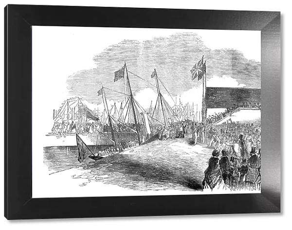 Her Majesty landing at Grimsby, 1854. Creator: Unknown