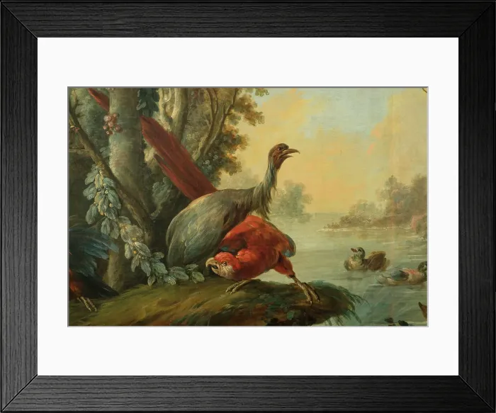 Framed Print : Paysage aux échassiers, between 1765 and 1770. Creators: Jean Baptiste Marie Huet, Jean-Honore Fragonard Framed Print : Paysage aux échassiers, between 1765 and 1770. Creators: Jean Baptiste Marie Huet, Jean-Honore Fragonard
