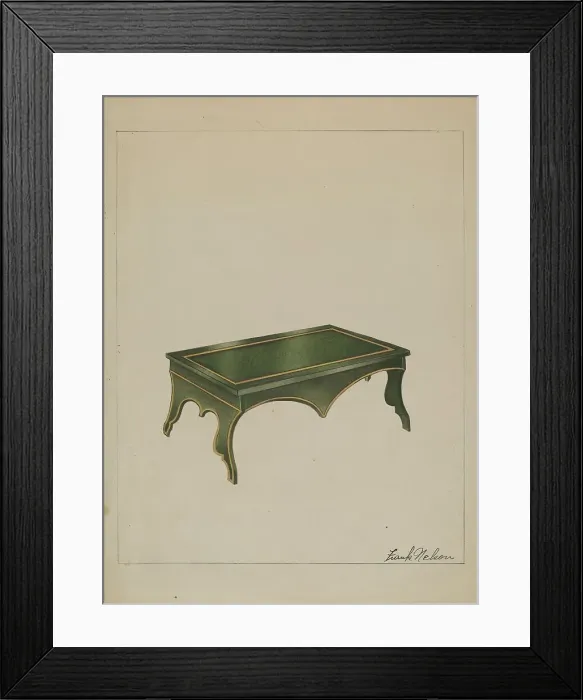 Framed Print : Footstool, c. 1936. Creator: Frank Nelson Framed Print : Footstool, c. 1936. Creator: Frank Nelson