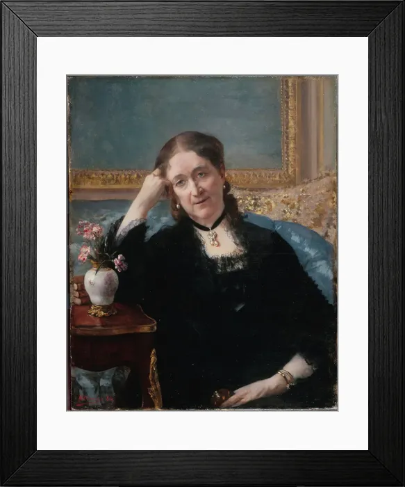 Framed Print : Portrait de Madame Blerzy, 1884. Creator: Henri Gervex Framed Print : Portrait de Madame Blerzy, 1884. Creator: Henri Gervex