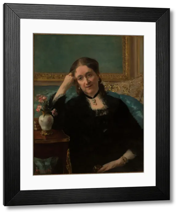 Framed Print : Portrait de Madame Blerzy, 1884. Creator: Henri Gervex Framed Print : Portrait de Madame Blerzy, 1884. Creator: Henri Gervex