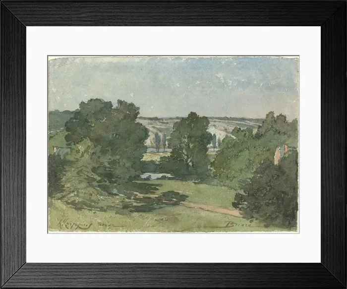 Framed Print : Briare, 1902. Creator: Henri-Joseph Harpignies Framed Print : Briare, 1902. Creator: Henri-Joseph Harpignies