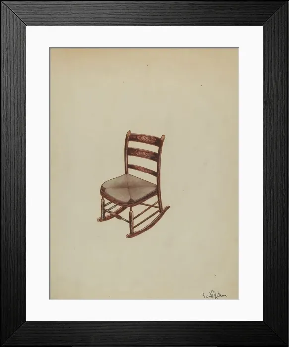 Framed Print : Colonial Rocker, c. 1936. Creator: Frank Nelson