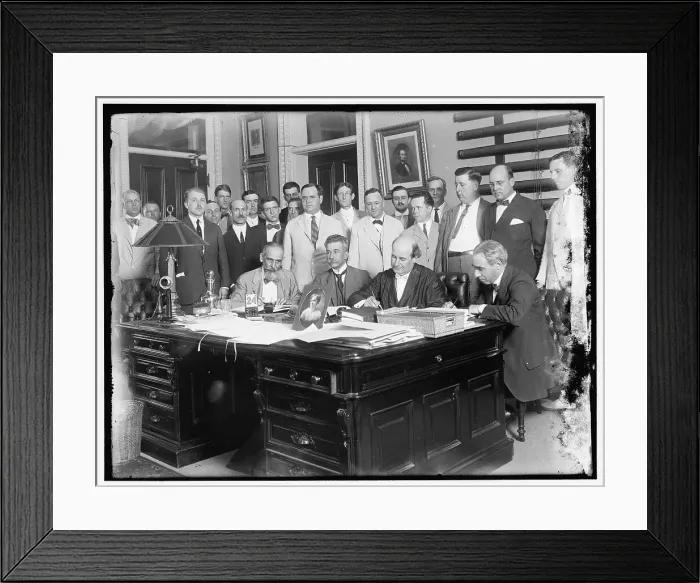 Framed Print : Group: includes William Jennings Bryan (at desk, 2nd from right)... between 1910 and 1920. Creator: Harris & Ewing. Group: includes William Jennings Bryan (at desk, 2nd from right)... between 1910 and 1920. Creator: Harris & Ewing Framed Print : Group: includes William Jennings Bryan (at desk, 2nd from right)... between 1910 and 1920. Creator: Harris & Ewing. Group: includes William Jennings Bryan (at desk, 2nd from right)... between 1910 and 1920. Creator: Harris & Ewing