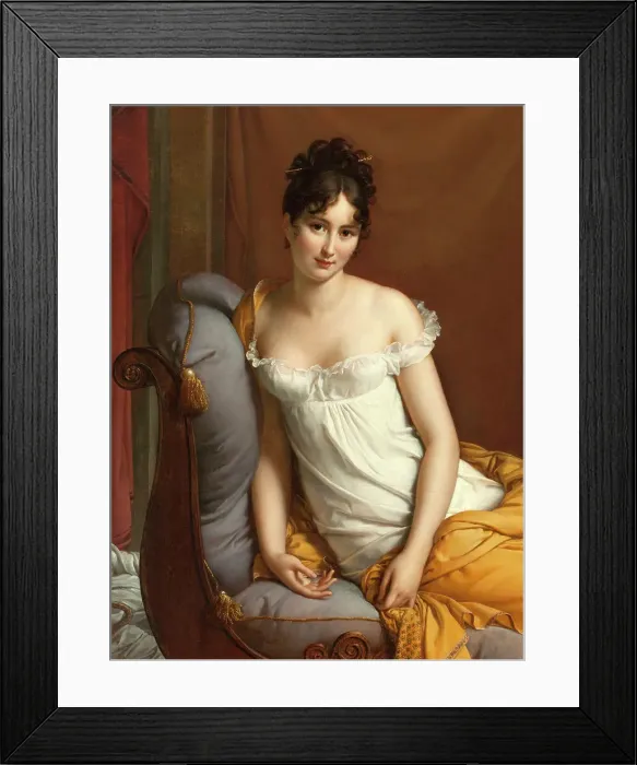 Framed Print : Portrait de Juliette Récamier, née Bernard (1777-1849), between 1802 and 1805. Creator: Francois Pascal Simon Gerard Framed Print : Portrait de Juliette Récamier, née Bernard (1777-1849), between 1802 and 1805. Creator: Francois Pascal Simon Gerard