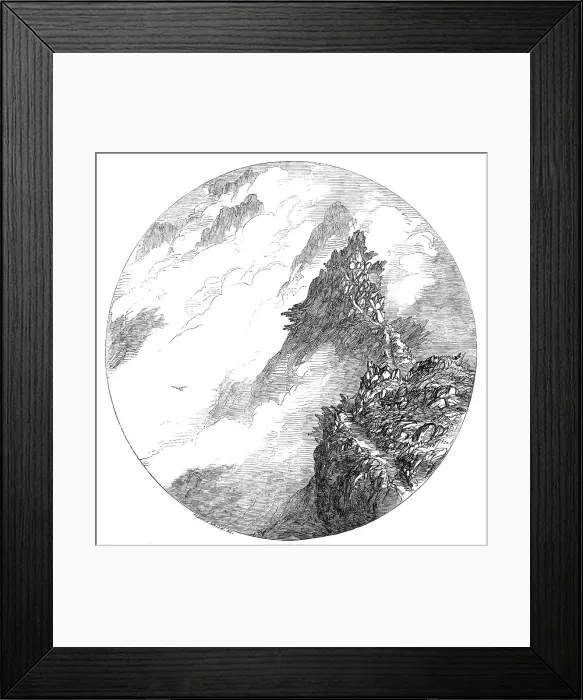 Framed Print : Swirrel Edge, Mount Helvellyn, 1854. Creator: Harvey Orrin Smith Framed Print : Swirrel Edge, Mount Helvellyn, 1854. Creator: Harvey Orrin Smith