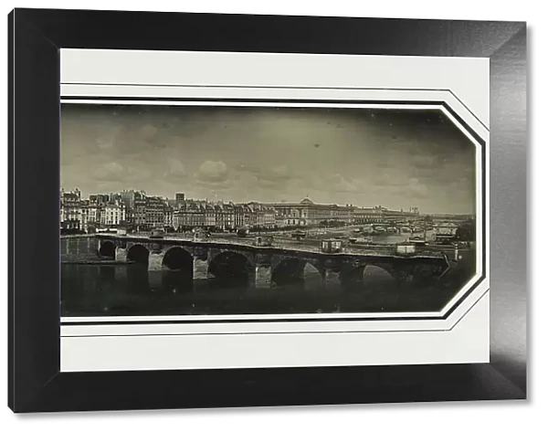 Panorama - Le Pont-Neuf, le Louvre et le quai de la Mégisserie, 1er arrondissement, Paris, 1845-1850 Creator: Unknown