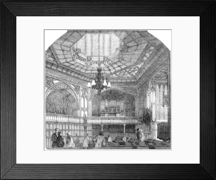 Framed Print : The Chapel Royal, Windsor Castle, 1854. Creator: Unknown