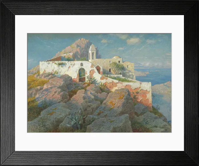 Framed Print : Santa Maria a Cetrella, Anacapri, c. 1892. Creator: William Stanley Haseltine Framed Print : Santa Maria a Cetrella, Anacapri, c. 1892. Creator: William Stanley Haseltine