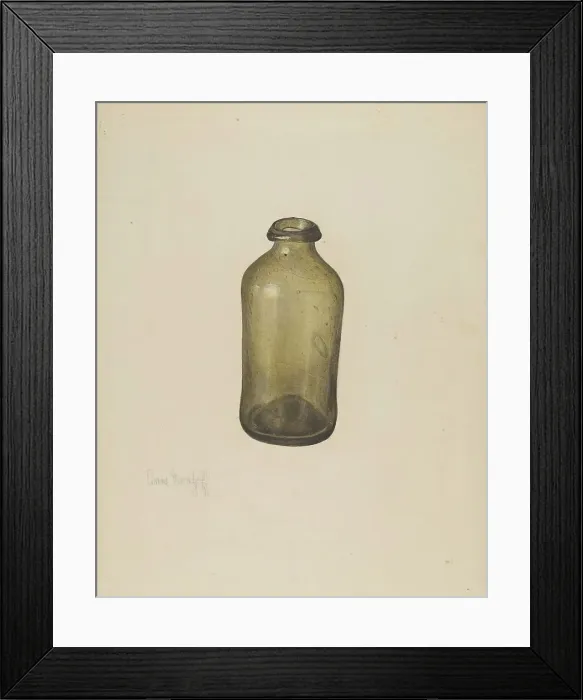 Framed Print : Shoe Blacking Bottle, c. 1940. Creator: Anne Nemtzoff Framed Print : Shoe Blacking Bottle, c. 1940. Creator: Anne Nemtzoff