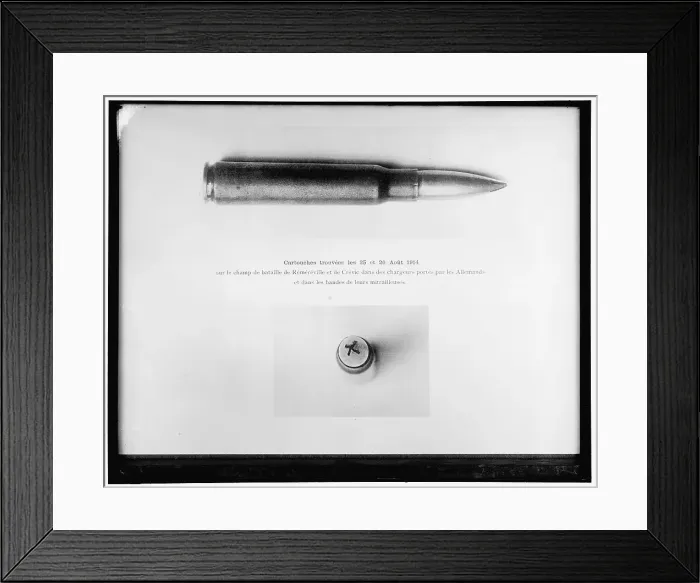 Framed Print : Cartouches trouvées les 25 et 26 Août, 1914... between 1910 and 1920. Creator: Harris & Ewing. Cartouches trouvées les 25 et 26 Août, 1914... between 1910 and 1920. Creator: Harris & Ewing Framed Print : Cartouches trouvées les 25 et 26 Août, 1914... between 1910 and 1920. Creator: Harris & Ewing. Cartouches trouvées les 25 et 26 Août, 1914... between 1910 and 1920. Creator: Harris & Ewing