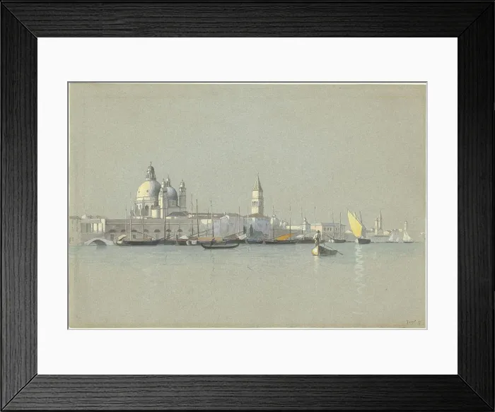 Framed Print : View across the Giudecca Canal toward the Salute and the Campanile of San Marco, c. 1875. Creator: William Stanley Haseltine Framed Print : View across the Giudecca Canal toward the Salute and the Campanile of San Marco, c. 1875. Creator: William Stanley Haseltine