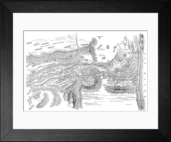 Framed Print : Plan of the Battle of the Alma, 1854. Creator: Unknown Framed Print : Plan of the Battle of the Alma, 1854. Creator: Unknown