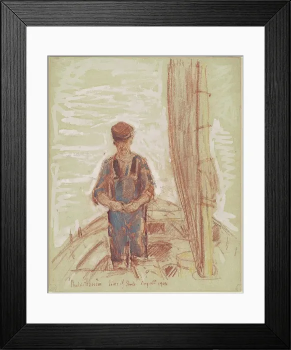 Framed Print : Fisherman, Isle of Shoals, 1903. Creator: Frederick Childe Hassam Framed Print : Fisherman, Isle of Shoals, 1903. Creator: Frederick Childe Hassam