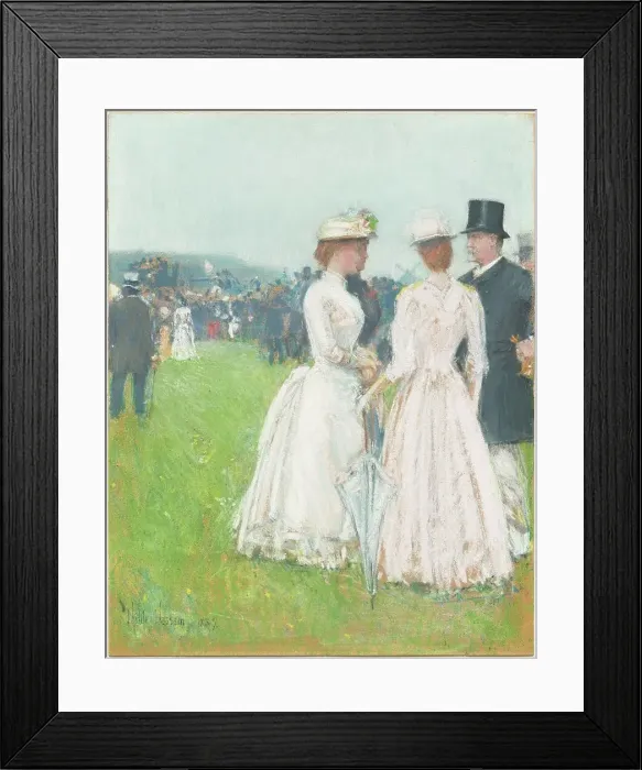 Framed Print : Au Grand Prix de Paris (At the Grand Prix de Paris), 1887. Creator: Frederick Childe Hassam Framed Print : Au Grand Prix de Paris (At the Grand Prix de Paris), 1887. Creator: Frederick Childe Hassam