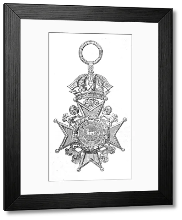 Framed Print : Franklin's Guelphic Badge, 1854. Creator: Unknown Framed Print : Franklin's Guelphic Badge, 1854. Creator: Unknown