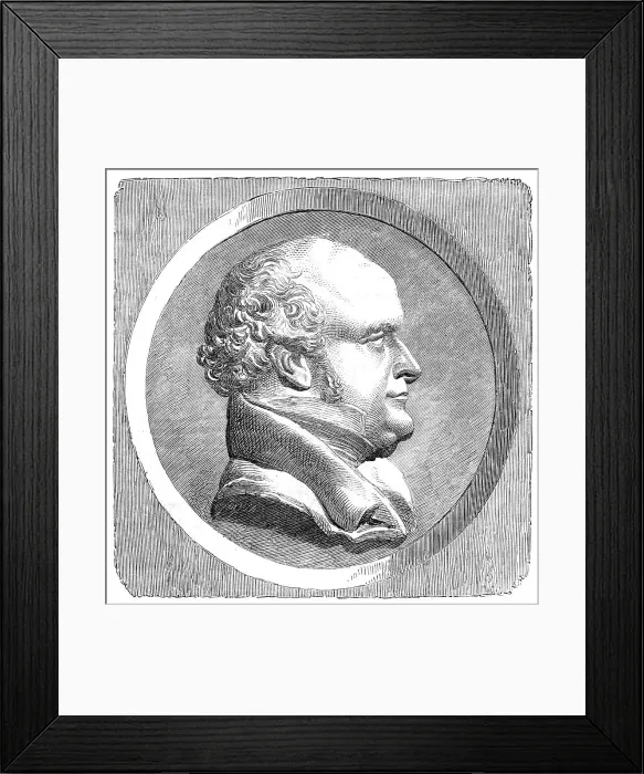 Framed Print : Medallic Portrait of Sir J. Franklin, by David, 1854. Creator: Unknown Framed Print : Medallic Portrait of Sir J. Franklin, by David, 1854. Creator: Unknown