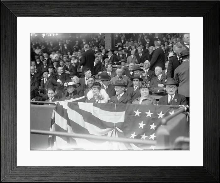 Framed Print : Baseball - Wilson At Ball Game; Grayson, Cary T, Dr, U.S.N, Chesley, Mrs. Willoughby S, , 1917. Creator: Harris & Ewing. Baseball - Wilson At Ball Game; Grayson, Cary T, Dr, U.S.N, Chesley, Mrs. Willoughby S, , 1917. Creator: Harris & Ewing Framed Print : Baseball - Wilson At Ball Game; Grayson, Cary T, Dr, U.S.N, Chesley, Mrs. Willoughby S, , 1917. Creator: Harris & Ewing. Baseball - Wilson At Ball Game; Grayson, Cary T, Dr, U.S.N, Chesley, Mrs. Willoughby S, , 1917. Creator: Harris & Ewing