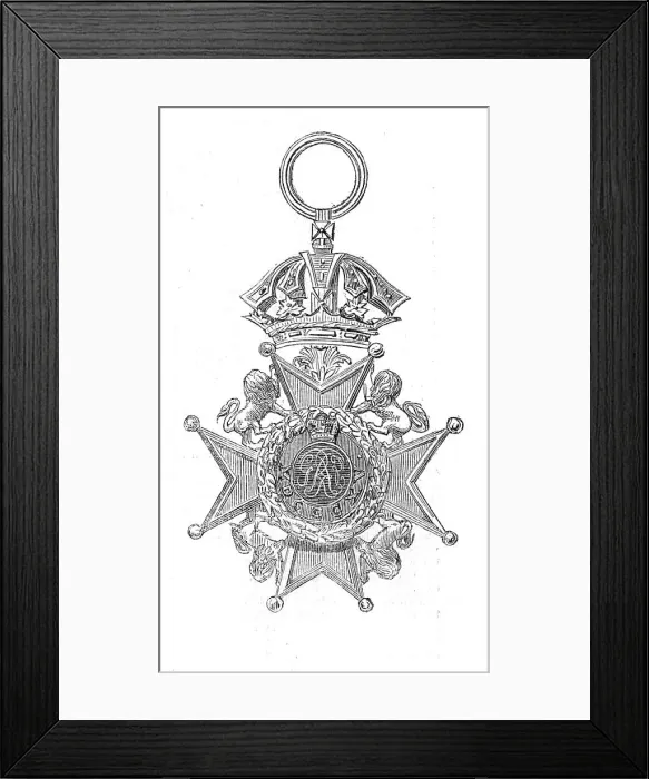 Framed Print : Franklin's Guelphic Badge, 1854. Creator: Unknown Framed Print : Franklin's Guelphic Badge, 1854. Creator: Unknown