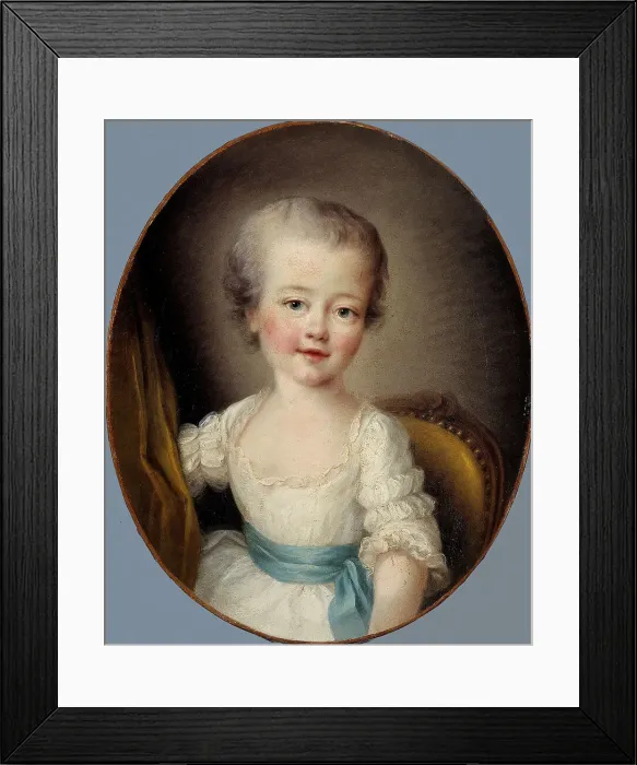 Framed Print : Portrait de petite fille en robe blanche, dite Alexandrine Lenormant d'Etiolles. Creator: Francois Hubert Drouais Framed Print : Portrait de petite fille en robe blanche, dite Alexandrine Lenormant d'Etiolles. Creator: Francois Hubert Drouais