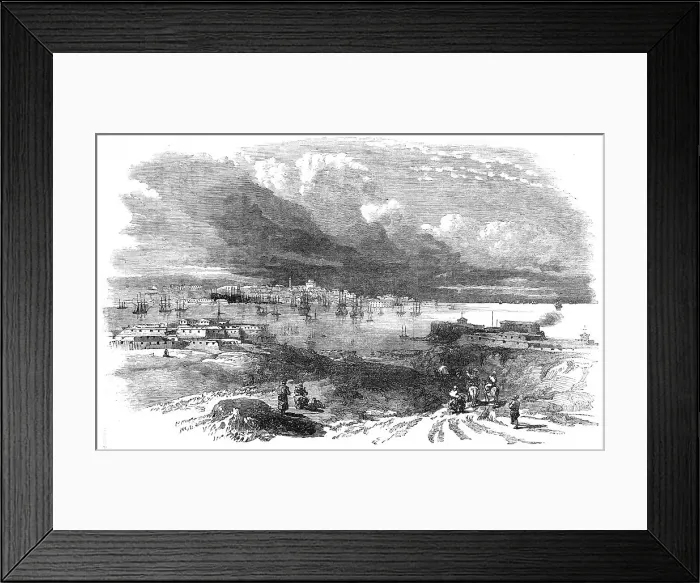 Framed Print : Sebastopol, sketched from Fort Constantine, 1854. Creator: Unknown Framed Print : Sebastopol, sketched from Fort Constantine, 1854. Creator: Unknown